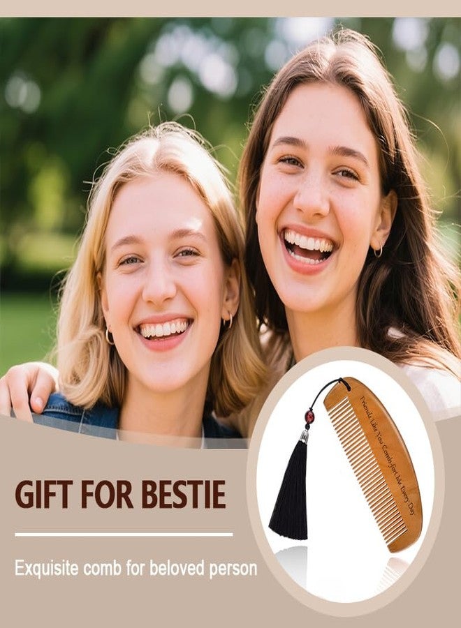 Kefley Thank You Gifts for Friends Unique Coworker Friend Appreciation Gift for Women Friendship Gifts for Birthday Christmas Engraved Hair Combs with Heartwarming Quotes for Anxiety Relief - Image 5